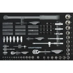Module De Douilles BASIC LINE 1/4" Et 1/2", 164 Pièces - KRAFTWERK 105.102.017