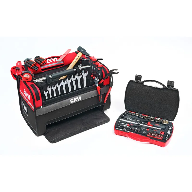 Caisse Textile 39 Litres Avec 100 Outils De Maintenance SAM Outillage - CP-100-BAG1N 1 Caisse Textile 39 Litres Avec 100 Outils De Maintenance SAM Outillage - CP-100-BAG1N