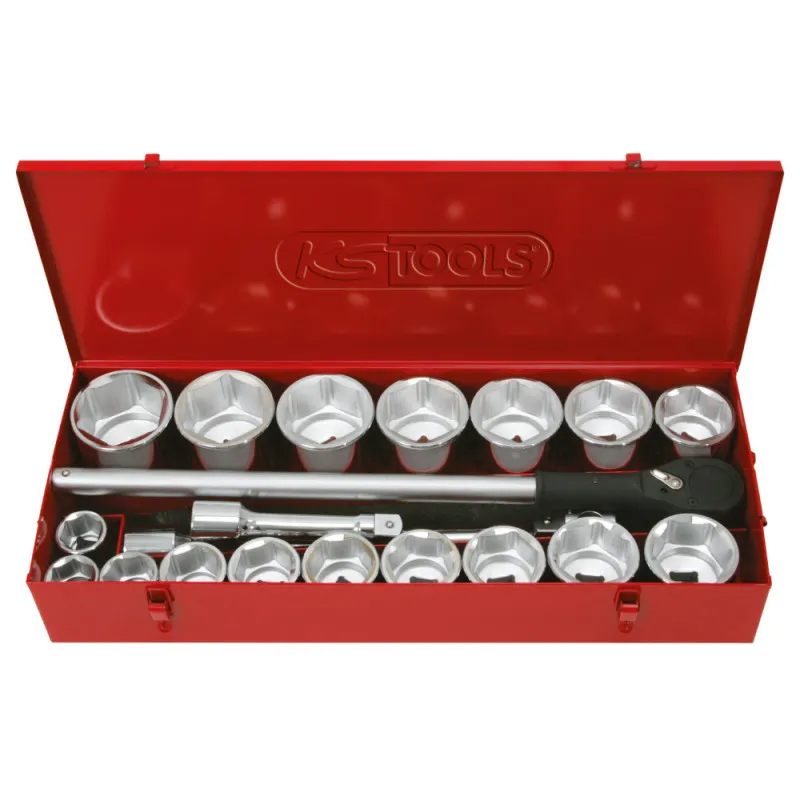 Coffret 22 Pièces De Douilles 6 Pans 1’’ CHROMEplus KS TOOLS 911.0822 1 Coffret 22 Pièces De Douilles 6 Pans 1’’ CHROMEplus KS TOOLS 911.0822