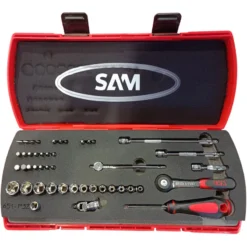 Coffret Bi-Matiere Douilles Et Accessoires 1/4'' - 45 Outils SAM Outillage - 73-R45