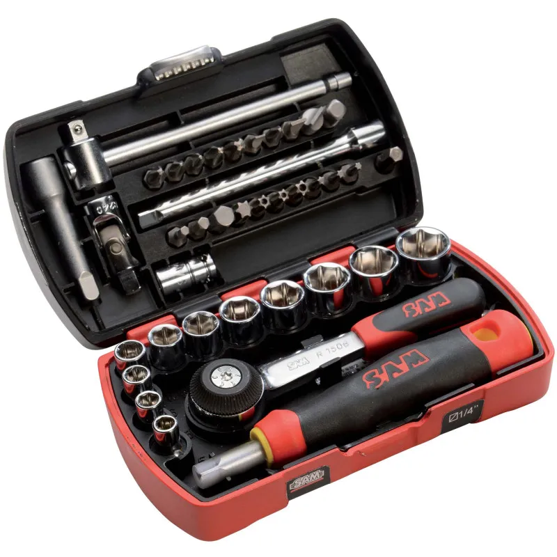 Coffret Pocket Light 39 Douilles Et Accessoires 1/4'' SAM Outillage - 73-R39 1 Coffret Pocket Light 39 Douilles Et Accessoires 1/4'' SAM Outillage - 73-R39