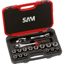 Douilles Et Accessoires 1/2'' - Coffret De 17 Outils SAM Outillage - 75-SH17PA