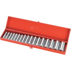 Douilles Longues 1/2'' 12 Pans - Coffret De 17 SAM Outillage - 75-SL17