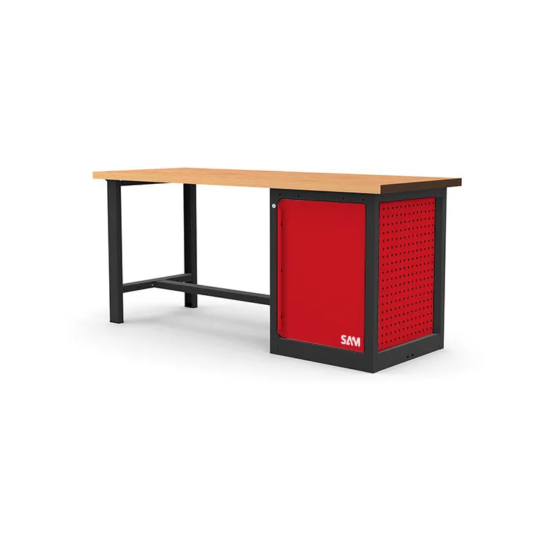 Etabli 2 Metres Avec Meuble 1 Porte SAM Outillage - ETAB-200M1 1 Etabli 2 Metres Avec Meuble 1 Porte SAM Outillage - ETAB-200M1