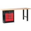 Etabli Atelier - Plateau Bois 1,5 Metre - Coffre 6 Tiroirs SAM Outillage - 1506-PM