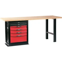 Etabli Atelier - Plateau Bois 1,5 Metre - Coffre 6 Tiroirs SAM Outillage - 1506-PM