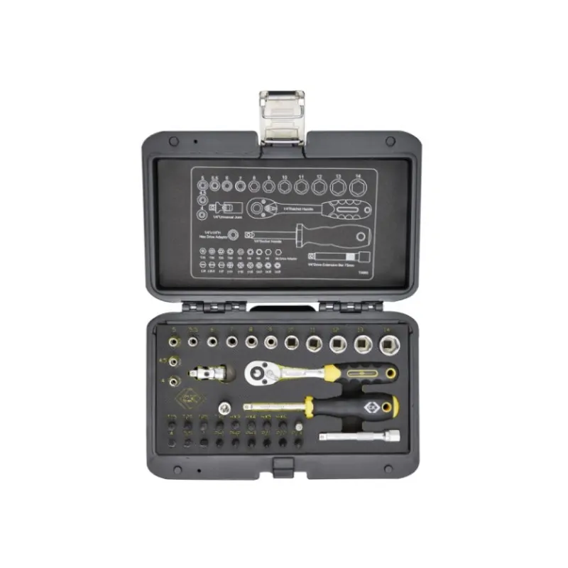 Jeu De Douilles Et Embouts 1/4" 36 Pièces C.K T4660 1 Jeu De Douilles Et Embouts 1/4" 36 Pièces C.K T4660