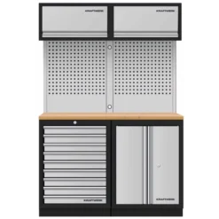 Mobilier D'atelier 2 éléments Combi-standard + Panneaux Perforés + 2 Meubles Hauts MOBILIO - KRAFTWERK 3964K-9S-K2