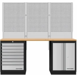 Mobilier D'atelier 2 éléments + Panneaux Perforés Combi-standard MOBILIO - KRAFTWERK 3964K-80S-W