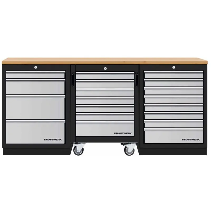 Mobilier D'atelier 3 éléments Avec Chariot D'atelier Combi-standard MOBILIO - KRAFTWERK 3964K-4R8 1 Mobilier D'atelier 3 éléments Avec Chariot D'atelier Combi-standard MOBILIO - KRAFTWERK 3964K-4R8