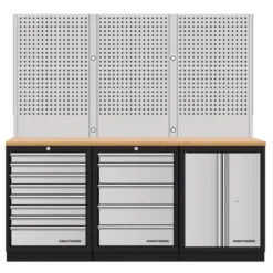 Mobilier D'atelier 3 éléments + Panneaux Perforés Combi-standard MOBILIO - KRAFTWERK 3964K-85S-W