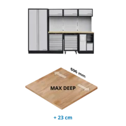 Mobilier D'atelier Modulaire Avec Servante 4 éléments MOBILIO Max Deep KRAFTWERK - 3964D-EX