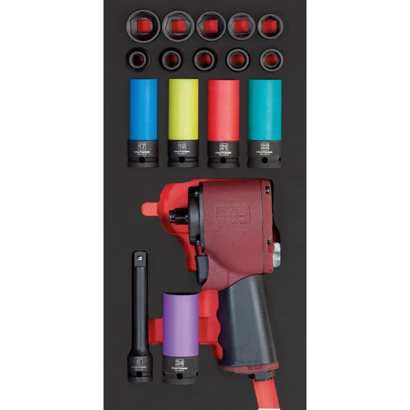 Module De Clés à Chocs 1/2" PRO LINE, 17 Pièces, 40x20 - KRAFTWERK 105.401.027 1 Module De Clés à Chocs 1/2" PRO LINE, 17 Pièces, 40x20 - KRAFTWERK 105.401.027