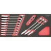 Module De Clés Mixtes à Cliquet à Tête Inclinable à Verrouillage GEARplus Avec Adaptateurs, 16 Pcs KS TOOLS 713.2028