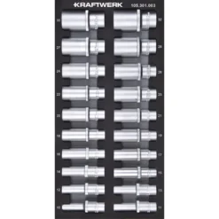 Module De Douilles Longues 1/2", BASIC LINE, 20 Pièces, 40x20 - KRAFTWERK 105.301.003