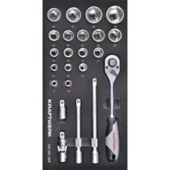 Module De Douilles 1/2" BASIC LINE, 23 Pièces, 40x20 - KRAFTWERK 105.301.005