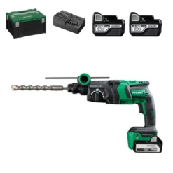 Perfo-burineur SDS+ 18V 26mm - Avec 2 Batteries Et Chargeur + 1 Mandrin Offert HIKOKI - DH18DPCWPZ
