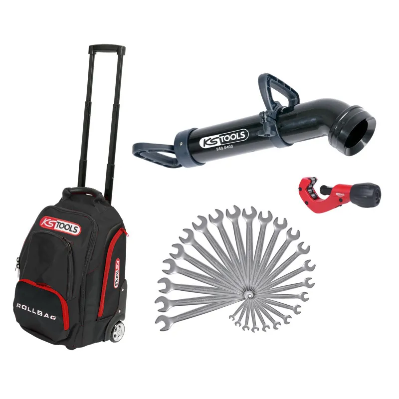 Sac ROLLBAG équipé De Clés Mixtes, D'un Coupe-tubes Et D'un Déboucheur KS Tools 850.0334-A2 1 Sac ROLLBAG équipé De Clés Mixtes, D'un Coupe-tubes Et D'un Déboucheur KS Tools 850.0334-A2
