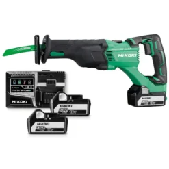 Scie Sabre 120mm, 2 Batteries 18V 5.0Ah, Chargeur, Coffret HIKOKI - CR18DBLWJZ